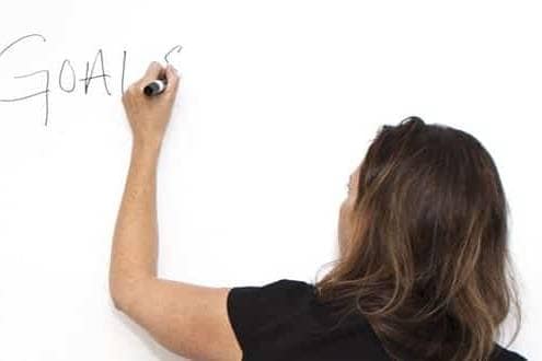 Goals on Whiteboard - Print Advertising