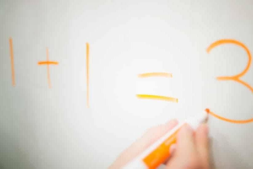 Marketing goals on whiteboard