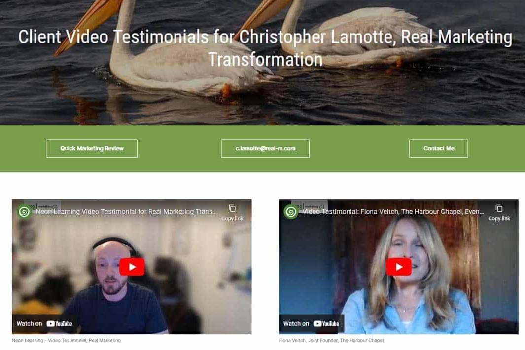 Cheap Video Testimonials - Marketing Consultants Edinburgh