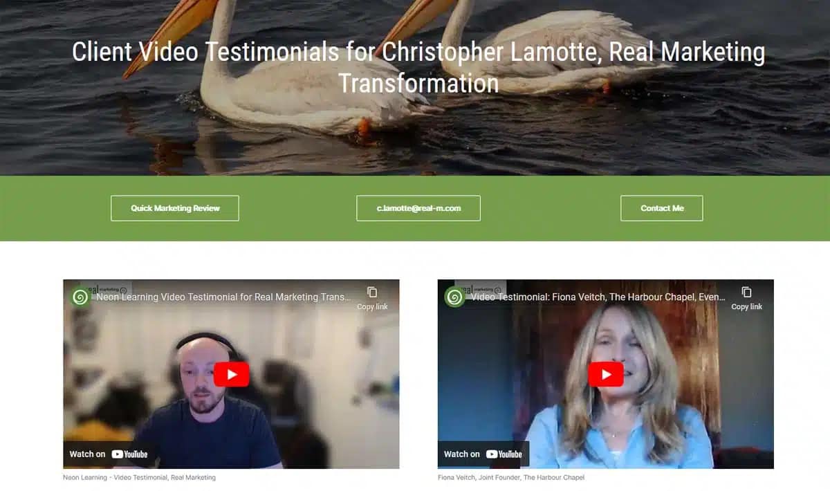 Cheap Video Testimonials - Marketing Consultants Edinburgh